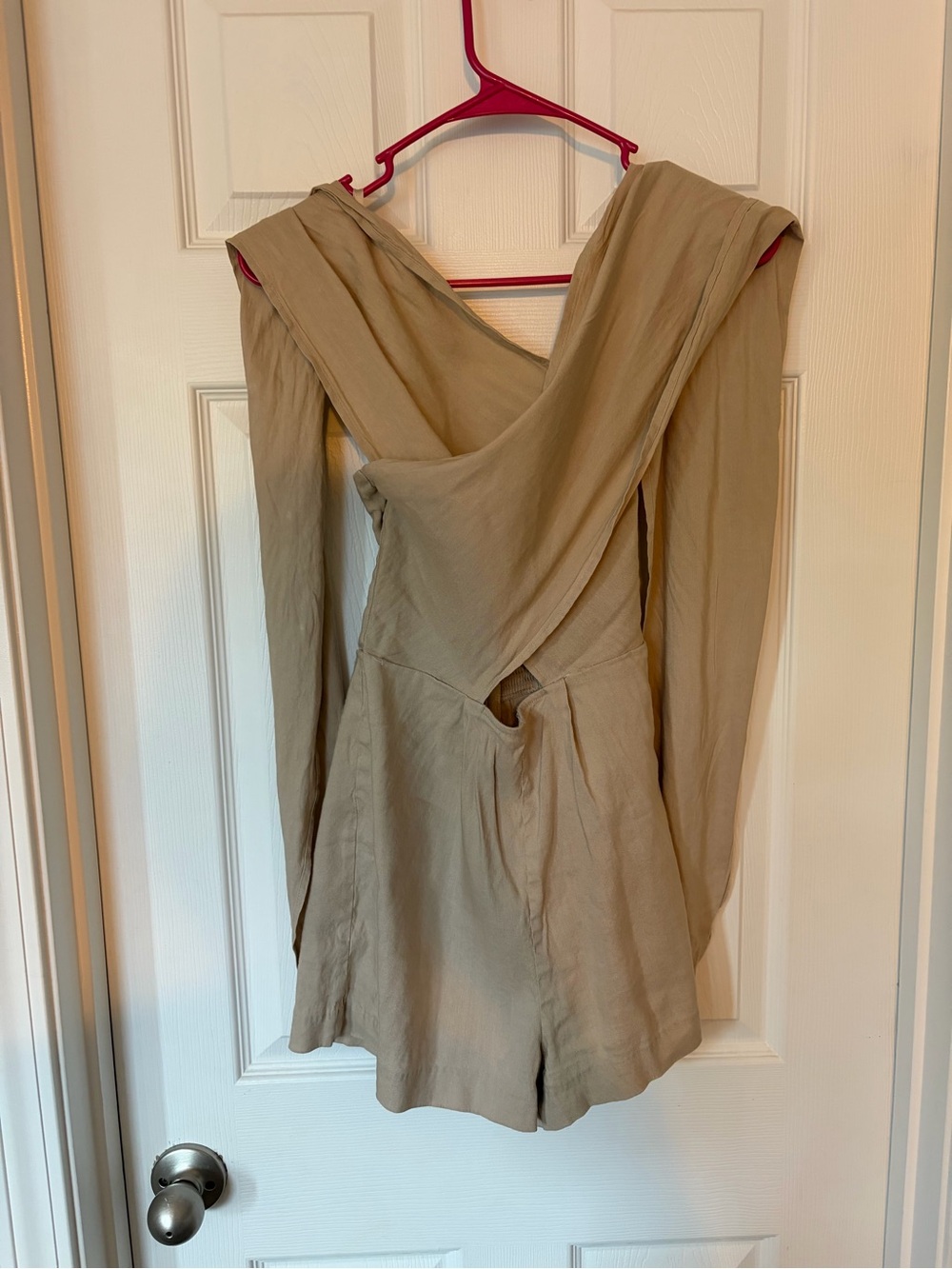 Twist Halter Romper in Nude (Gianni Bini - Dillard’s) - Picture 6 of 8